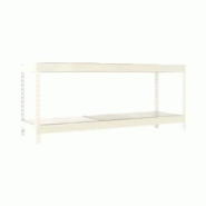 PROREGAL Étagère pour Charges Lourdes METAL BEAST TWO | HxLxP 90x150x45cm | 600kg par Niveau | Blanc - blanc métal PR_RS18-193 PROREGAL Étagère pour Charges Lourdes METAL BEAST TWO | HxLxP 90x150x45cm | 600kg par Niveau | Blanc - blanc métal PR_RS18-193