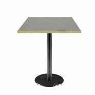 RestooTab - Table Rome 60x60cm verde comodoro fenix chants couleur laiton - vert Bois manufacturé TB-ROM-6060M-VER.CO-LAI