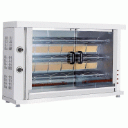 Rôtissoire à poulets à gaz avec éclairage, 3 broches pour 12-15 poulets 1320x460x880 mm - VIRTUS - 0615402807548