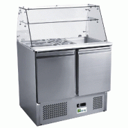 Saladette réfrigérée vitrée 2 portes avec 2 bacs gn 1/1 et 3 bacs g... - PAAS900V