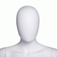 Tête femme Œuf pour mannequin modulable blanc mat