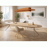 Table réunion Usoa XL en mélaminé Akaba pour 10 à 12 personnes