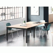 Table de réunion Pop Easy - pratique et pas cher - 330x165 cm - Plateau mélaminé 18mm - Piètement acier