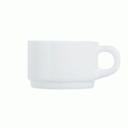 Tasse blanche 14 cl Empilable - Luminarc - blanc pierre 0026102260302