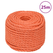 Vidaxl corde de travail orange 10 mm 25 m polypropylène 152933