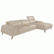 AC ANGEL CERDA Angel Cerdá Canapé d'angle droite en cuir gris taupe 6150C 316 x 176 x 102 - gris fourrure 8435631021179 AC ANGEL CERDA Angel Cerdá Canapé d'angle droite en cuir gris taupe 6150C 316 x 176 x 102 - gris fourrure 8435631021179
