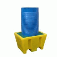 Bac de rétention PEHD avec caillebotis amovible - 1 fût de 220 l - Volume 225 l - Charge 300 kg Bac de rétention PEHD avec caillebotis amovible - 1 fût de 220 l - Volume 225 l - Charge 300 kg