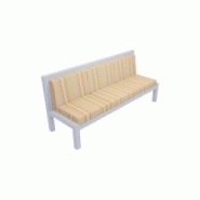 Canapé 3 places extérieur Alia Plein Air (Blanc - Orchestra Chicago 7467) - aluminium CANAP3P-9010-7467-ORC Canapé 3 places extérieur Alia Plein Air (Blanc - Orchestra Chicago 7467) - aluminium CANAP3P-9010-7467-ORC