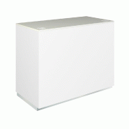Comptoir Cage blanc mat 1 tiroir 2 tablettes 120x60x93cm