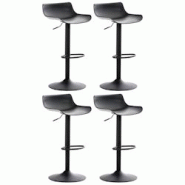 Décoshop26 - Tabourets de bar x4 avec repose-pieds hauteur réglable desing moderne en plastique noir et métal noir 10_0004498 - noir 3000252140810 Décoshop26 - Tabourets de bar x4 avec repose-pieds hauteur réglable desing moderne en plastique noir et métal noir 10_0004498 - noir 3000252140810