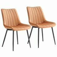 Helloshop26 - Lot de 2 chaise salle à manger chaise cuisine supportant jusqu'à 120 kg pied en acier dossier ergonomique pour salle à 12_0006189 - 3 Helloshop26 - Lot de 2 chaise salle à manger chaise cuisine supportant jusqu'à 120 kg pied en acier dossier ergonomique pour salle à 12_0006189 - 3