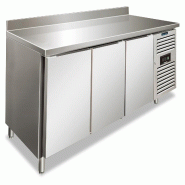 KLIMAITALIA Table congélatrice inox à 3 ptes avec crédence. Dégivrage auto. T° -22°C/-18°C. Dim. LxS&H 179,5x70x96 cm. CXF3200BT - 4551