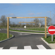 Portique de gabarit véhicule en bois lamellé collé