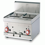 Redcook Friteuse à gaz de comptoir 2 cuves 8 + 8 lt cm 22x27,5x22h. 2 paniers 20x24x9h mesures cm 60x 60x 28h Modèle F2/8T-66G - 2285
