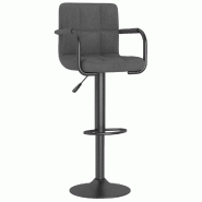 Tabouret de bar Gris foncé Velours Modèle Aero Panorama Jardin - 334649