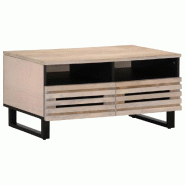 VidaXL Table basse 80x55x40 cm bois de manguier massif Modèle Grandeur Prestige - 377503