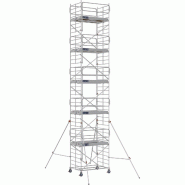Échafaudage roulant aluminium DOCKER 150 version garde-corps EXMDS - Hauteur de travail : 11,90 m - DUARIB - 7220102 Échafaudage roulant aluminium DOCKER 150 version garde-corps EXMDS - Hauteur de travail : 11,90 m - DUARIB - 7220102