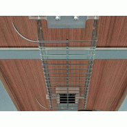 Grille passe-câbles pour bureau de direction Turing - finition gris aluminium Grille passe-câbles pour bureau de direction Turing - finition gris aluminium