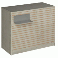 Comptoir Vertigo H T03nat. Spl.Gauche L120cm 2tabl.Couliss.4tab.Amovib.-érable