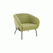 Fauteuil Dany vert clair -  Autre Métal Amadeus 74x77 cm - vert 3520071982632