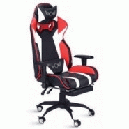 Fauteuil racing chair en simili-cuir avec repose-jambes bolide