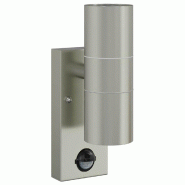 Helloshop26 - Applique murale extérieure forme cylindrique 7 x 10 x 22 cm durable style contemporain en acier inoxydable argenté 02_0056541 - argent