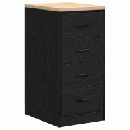 Helloshop26 - Armoire de rangement moderne robuste garage 40 x 51 x 85 cm avec surface de travail pratique en bois noir 02_0051386 - noir Bois massif