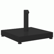 Helloshop26 - Base de parasol carrée moderne extérieure 45 x 45 x 31,5 cm en acier noir 02_0058930 - noir acier 3000240851216