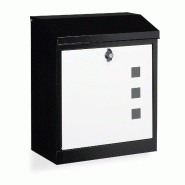 Helloshop26 - Boîte aux lettres murale grande XL pour courrier volumineux 53 x 43,5 x 26 cm en acier galvanisé noir 13_0005251 - noir acier 30002425