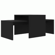 Helloshop26 - Ensemble de tables basses 100 x 48 x 40 cm bois d'ingénierie noir 02_0042125 - 3000213673517 Helloshop26 - Ensemble de tables basses 100 x 48 x 40 cm bois d'ingénierie noir 02_0042125 - 3000213673517