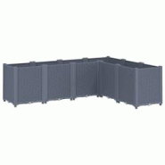 Helloshop26 - Jardinière bac lit surélevé plantes fleurs terrasse jardin 160 x 120 x 53 cm PP gris 02_0037456 - 3000217659883 Helloshop26 - Jardinière bac lit surélevé plantes fleurs terrasse jardin 160 x 120 x 53 cm PP gris 02_0037456 - 3000217659883
