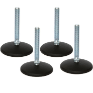 M10x90 Pied de nivellement zingué Base en plastique de 50mm 470kg - Lot de 42 M10x90 Pied de nivellement zingué Base en plastique de 50mm 470kg - Lot de 42