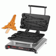 Neumärker® Gaufrier Thermocook® incl. Plaques interchangeables Gaufre Tour Eiffel - gris inox 12-40801-23A