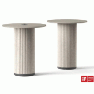 Table haute Parcell avec piètement en feutre PET pour réduction du bruit Table haute Parcell avec piètement en feutre PET pour réduction du bruit