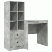 VidaXL Bureau avec tiroir 2 pcs Gris béton Modèle Titan Élégance Élite - 3337348