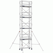 Échafaudage roulant aluminium DOCKER 85 version garde-corps EXMDS - Hauteur de travail : 9,90 m - DUARIB - 7120082 Échafaudage roulant aluminium DOCKER 85 version garde-corps EXMDS - Hauteur de travail : 9,90 m - DUARIB - 7120082