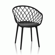 Chaise visiteur/chaise à coque BEGIO B plastique noir hjh OFFICE - noir plastique polypropylène 830124