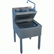 Diamond - Lave-mains combiné sur piètement - réf. LMC-57 - inox AKS-LMC-57