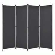 Helloshop26 - Brise-vue à 4 panneaux polyester 215 x 170 cm noir 03_0006553 - 3001803547768 Helloshop26 - Brise-vue à 4 panneaux polyester 215 x 170 cm noir 03_0006553 - 3001803547768