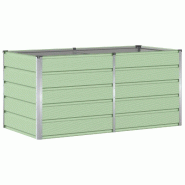 Helloshop26 - Jardinière moderne design industriel 160 x 80 x 75 cm assise robuste et élégante en acier vert 02_0059267 - vert acier 3000241034984