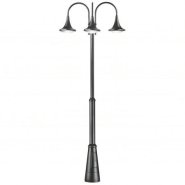 Lampadaire de parc pana - 3 lanternes -ip65- 3600 lumens - 4000 k - coloris antrhacite