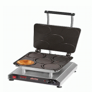 Neumärker® Machine à pancakes Thermocook® incl. Plaques interchangeables pour pancakes - gris inox 12-40801-48