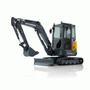 Pelle compacte Hyundai HX35A Z - 3,5 tonnes, moteur Stage V 18,5 kW (25,2 ch), rayon zéro arrière Pelle compacte Hyundai HX35A Z - 3,5 tonnes, moteur Stage V 18,5 kW (25,2 ch), rayon zéro arrière
