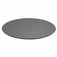 Plateau rond de table intérieur/extérieur Mésa Ø60cm en compact gris perle