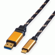 Roline gold câble usb 3.2 gen 1, a-c, m/m, retail blister, 1 m_0