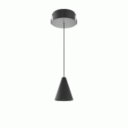Suspension Beneito & Faure Zoe Space 8, spot LED 38° avec interrupteur, température 2700K/3200K/4000K, finition noir mat élégante et moderne. - bl
