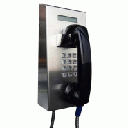 Téléphone de prison CERES en acier inoxydable brossé - Réf. : FRA0014 - Résistant au vandalisme