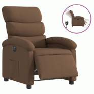 VidaXL Fauteuil inclinable électrique Marron Tissu Modèle Werdoria - 3203958