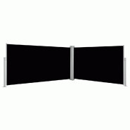 VidaXL Auvent latéral rétractable Noir 160 x 600 cm  Modèle Zéphyr Nova - noir 42178