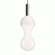 Zafferano Suspension Sfer'Otto en aluminium et verre borosilicate soufflé à la bouche, LED 8W 3000K dimmable à coupure de phase TRIAC - gris 805894